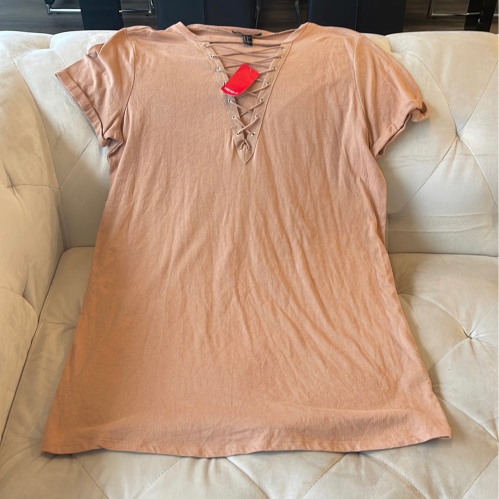 Forever 21 XL camel string dress NWT
